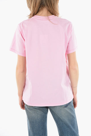 T-shirt Girocollo con Stampa SMILE