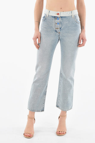 Jeans Cropped Fit BUTTONS con Passanti