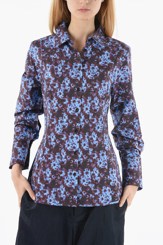 WHITE LABEL Patterned SUNFLOWER Sculptured Shirt