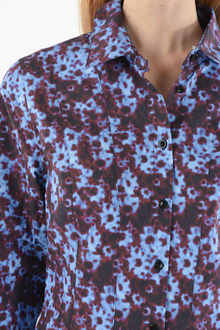 WHITE LABEL Patterned SUNFLOWER Sculptured Shirt
