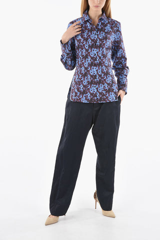 WHITE LABEL Patterned SUNFLOWER Sculptured Shirt