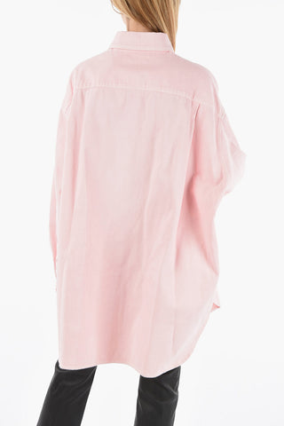 Oversized Denim Shirt With Breast Pocket