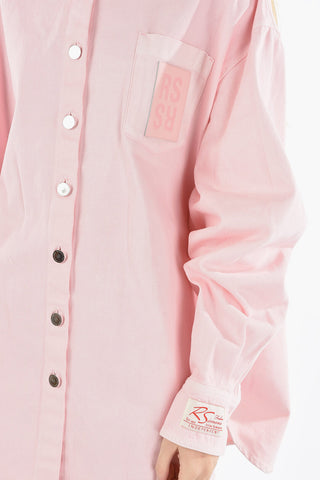Oversized Denim Shirt With Breast Pocket