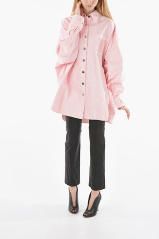 Oversized Denim Shirt With Breast Pocket