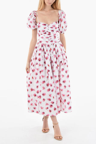 Floral Printed Maxi Dress with Removable Sleeve