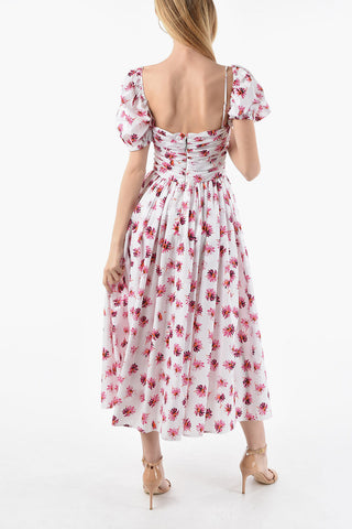 Floral Printed Maxi Dress with Removable Sleeve