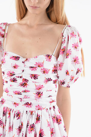 Floral Printed Maxi Dress with Removable Sleeve