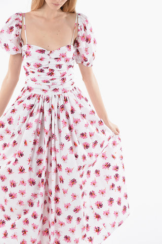 Floral Printed Maxi Dress with Removable Sleeve