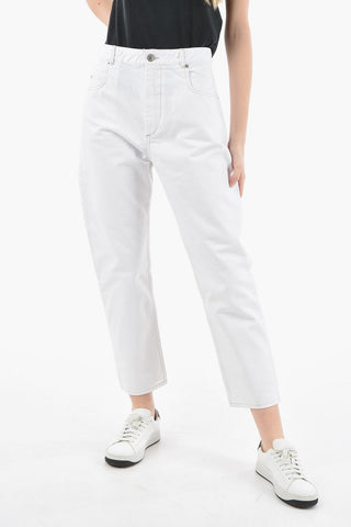 ETOILE Cropped NEASR Denims with Applicated Logo 17cm