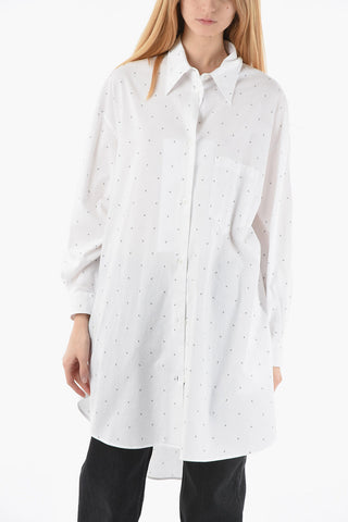 MM6 Oversized Fit Cotton Midi Shirt Dress