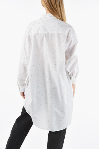 MM6 Oversized Fit Cotton Midi Shirt Dress