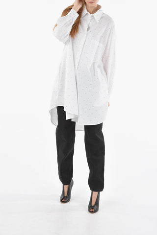 MM6 Oversized Fit Cotton Midi Shirt Dress