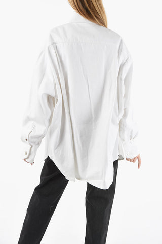Oversized Denim Shirt With Breast Pocket