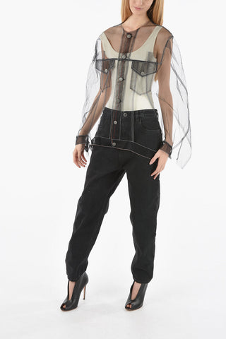 ARTISANAL Visible Stitching Destructured Mesh Shirt
