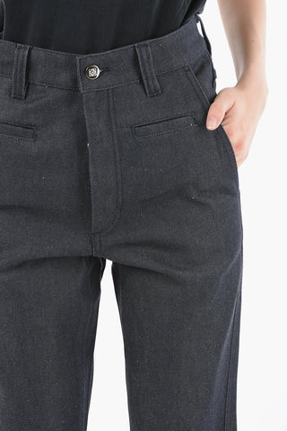 Jeans a Palazzo FISHERMAN con Orli a Contrasto 20cm