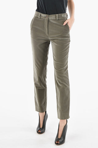 Pantaloni Straight-Leg in Velour 