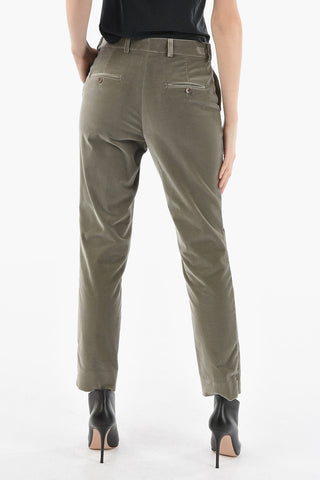 Pantaloni Straight-Leg in Velour 