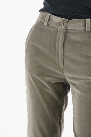 Pantaloni Straight-Leg in Velour 