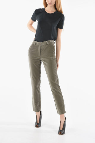 Pantaloni Straight-Leg in Velour 