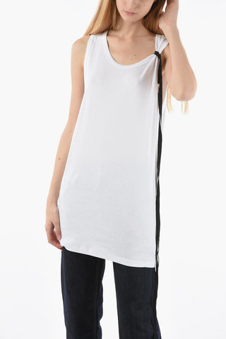 Solid Color SEVA Tank Top with Lace Detail