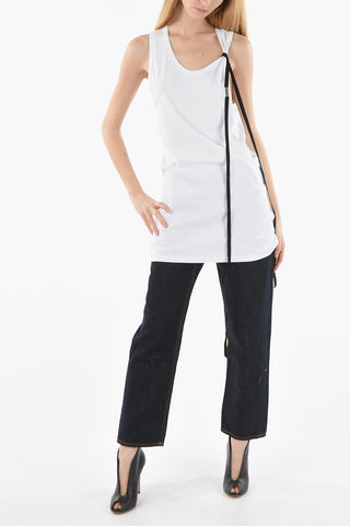 Solid Color SEVA Tank Top with Lace Detail