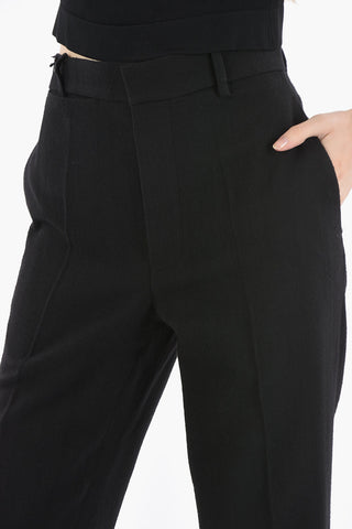 Pantaloni Sartoriali TREES a Gamba Diritta in Lana Vergine