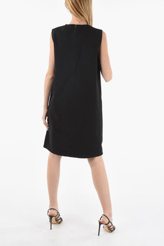 Denim Sleeveless Crewneck Dress