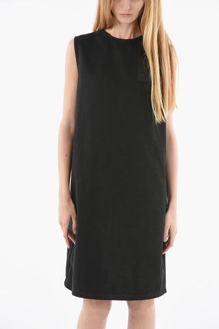 Denim Sleeveless Crewneck Dress