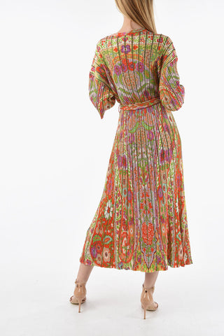 Floral Patterned Shirt Dress with Belt