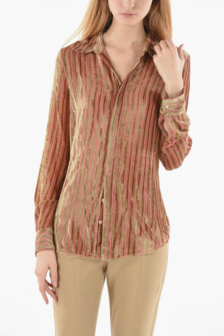 Striped Patterned Velvet Shirt
