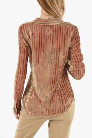 Striped Patterned Velvet Shirt