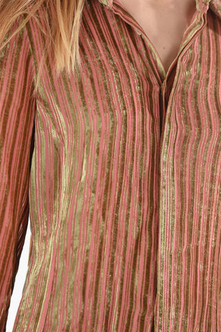 Striped Patterned Velvet Shirt