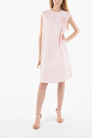 Short Sleeve Denim Shift Dress