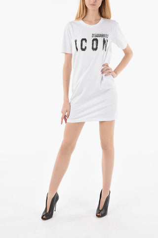 Printed ICON SPRAY Mini Tee Dress