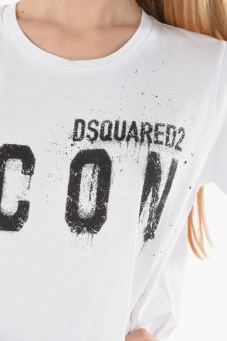 Printed ICON SPRAY Mini Tee Dress