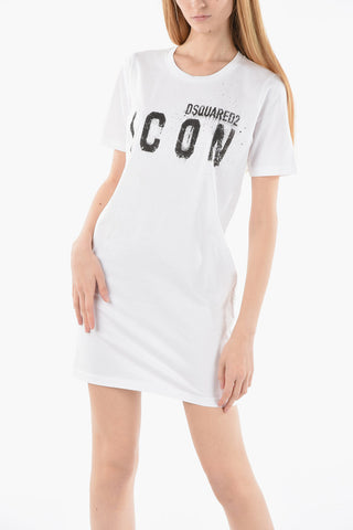 Printed ICON SPRAY Mini Tee Dress