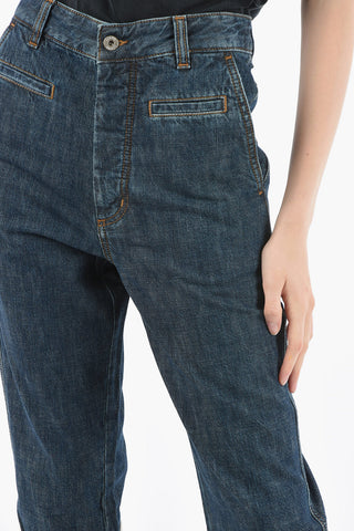 Flared FISHERMAN Denims with Contrasting Edges 21cm
