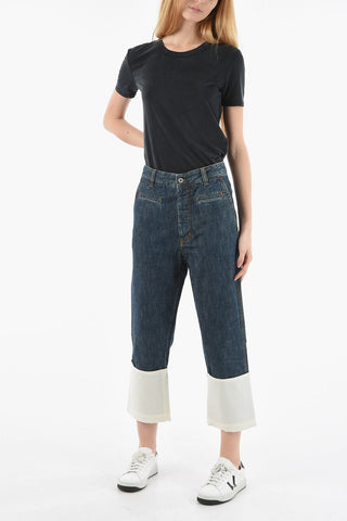 Flared FISHERMAN Denims with Contrasting Edges 21cm