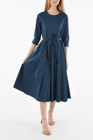 Crewneck Pleated Dress