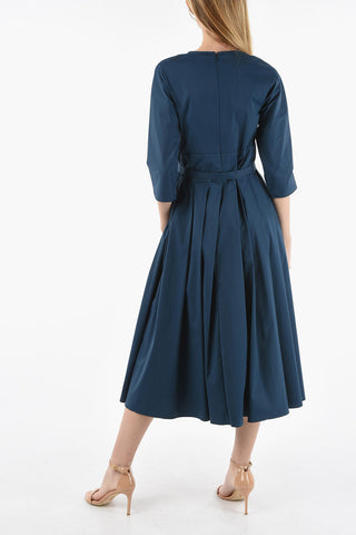 Crewneck Pleated Dress
