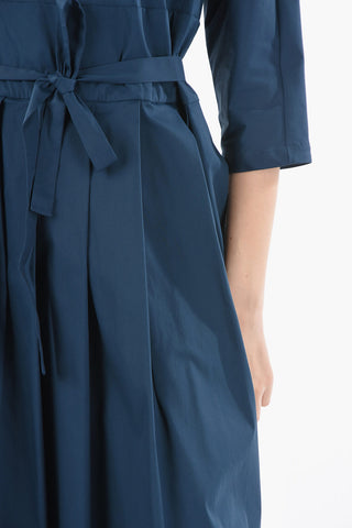 Crewneck Pleated Dress