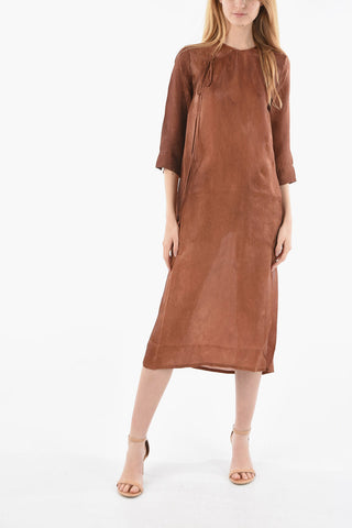 Jacquard Silk Blend AGINA Wrap Maxidress