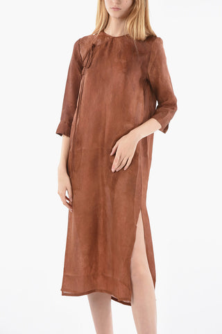 Jacquard Silk Blend AGINA Wrap Maxidress