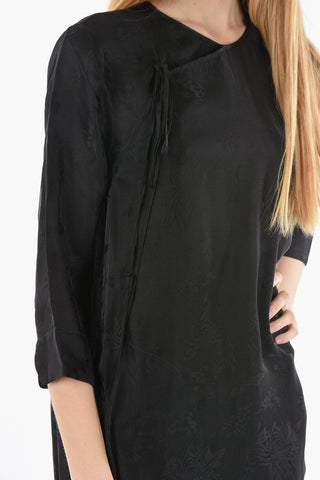 Jacquard Silk Blend AGINA Wrap Maxidress