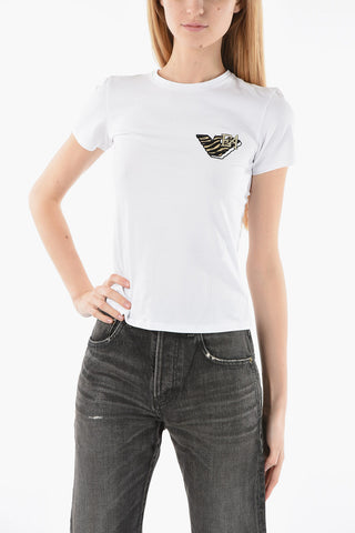 EMPORIO Crew-neck T-shirt with Embossed Logo