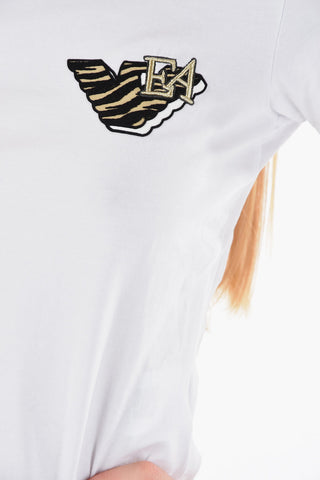 EMPORIO Crew-neck T-shirt with Embossed Logo
