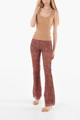 Top Senza Maniche in Tessuto Stretch a Costine