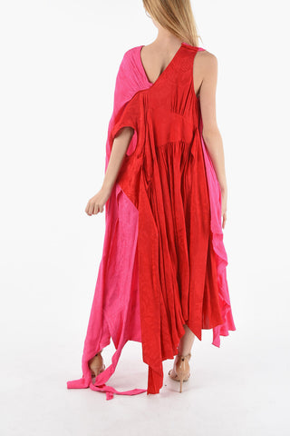 Vestito Maxi Asimmetrico Senza Manica