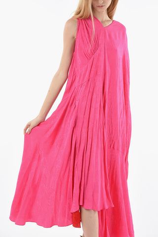 Vestito Maxi Asimmetrico Senza Manica