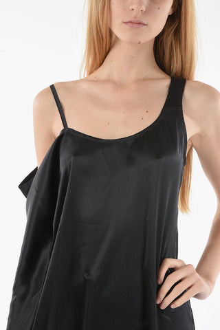Silk-satin GRETA Asymmetric Midi Dress